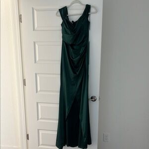 Windsor Green Ruched Maxi Gown